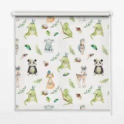INNENROLLO - Fensterrollo - Rollo - 140x140 cm - Tiere und Pflanzen