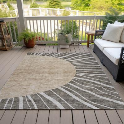 Addison Rugs Machine Washable Indoor/ Outdoor Chantille Modern Sunburst Rug