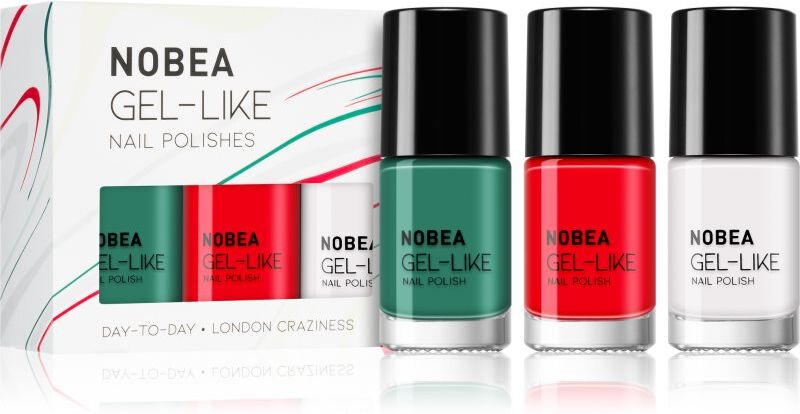 NOBEA Day-to-Day 3-Piece Gel-like Nail Polish set nail polish set 3x6 ml