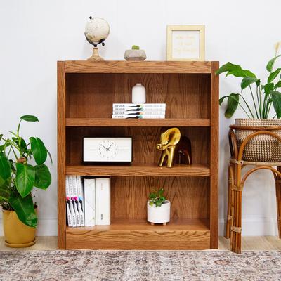 Concepts in Wood 3 Shelf Wood Bookcase, 36 inch Tall