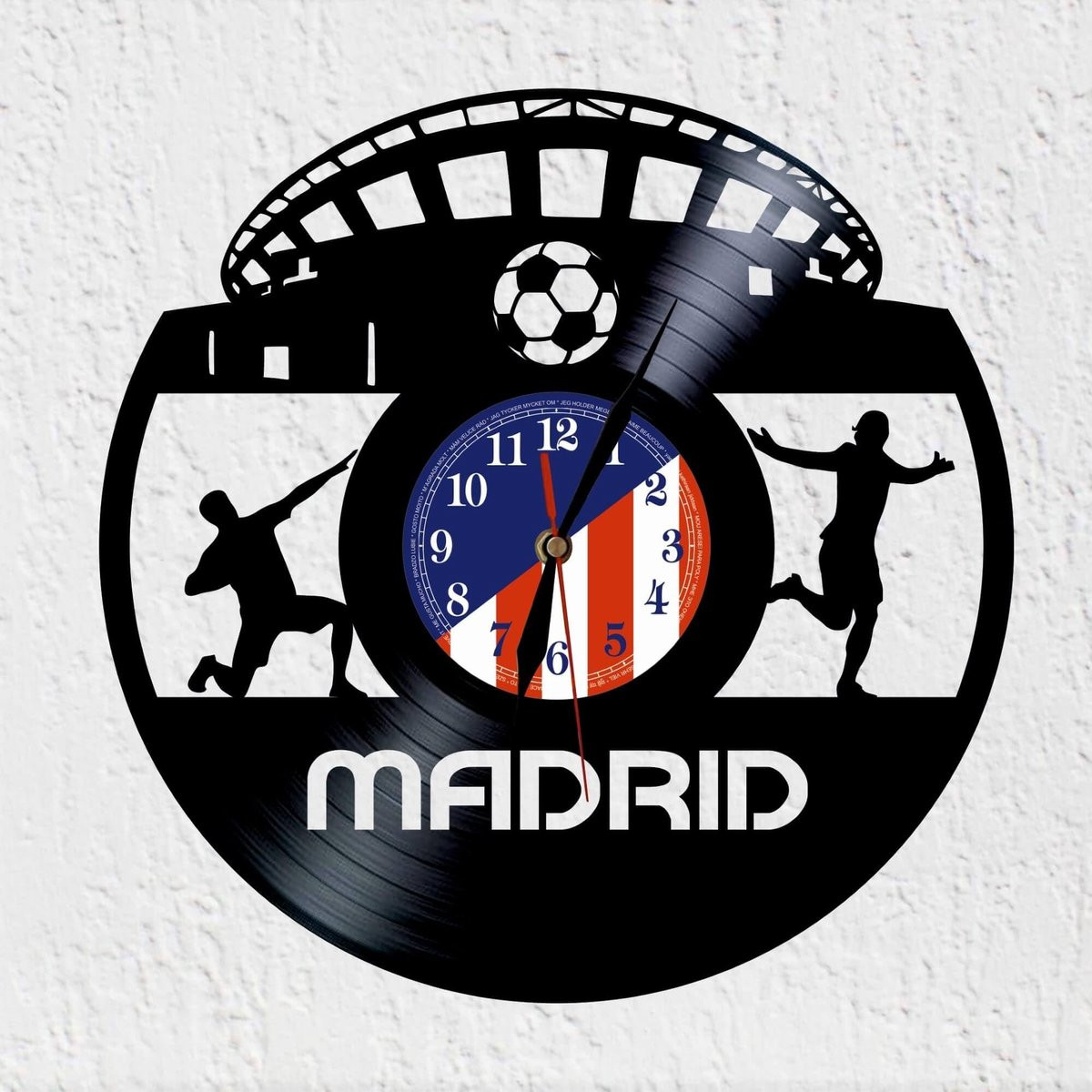 Omgoods Vinyl Wandklok Stade Madrid