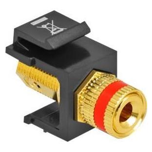 Delock Keystone Modul Polklemme > Gewindebuchse rot / schwarz (Keystone Modul) (86863)