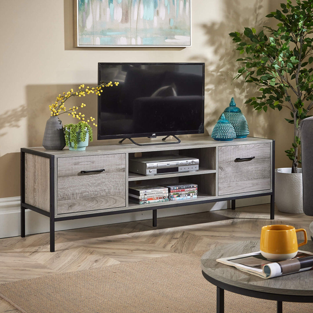 Rio Oakmere 2 Door TV Stand Grey Wood 43"