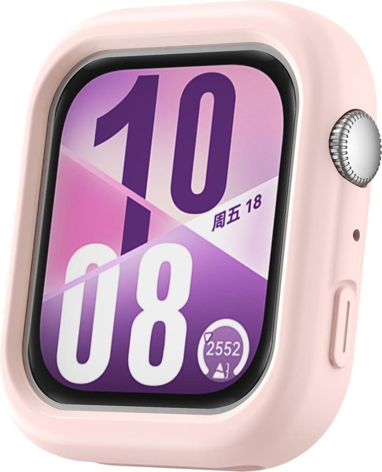 Siliconen beschermhoes voor de Huawei Watch Fit 4/4 Pro, halfomsluitend, roze