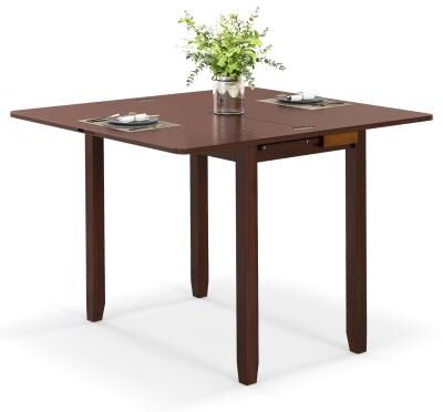 Lirago Mid Century Folding Dining Table for 4 People Extendable Kitchen Table with Hidden Storage