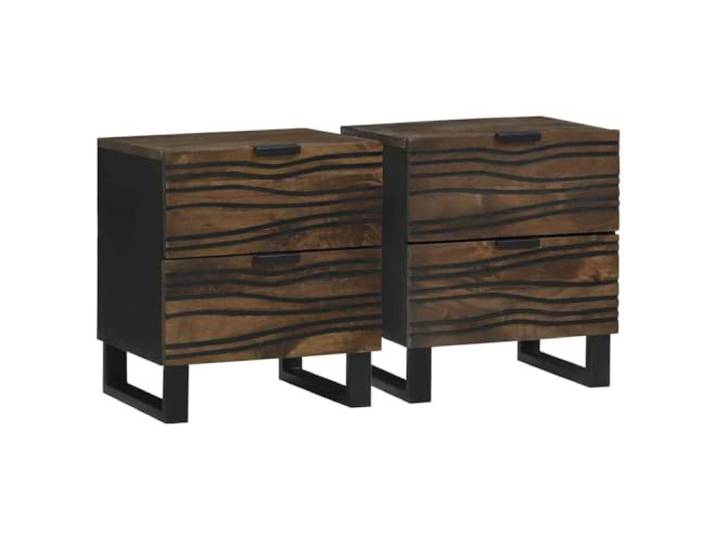 GHVBNMF Nachttisch 2er Set Walnuss 40x33x46 cm Beistelltisch Schlafzimmer Praktisches 2er Set Beistellschränke in Walnuss-Optik für das Schlafzimmer, bietet kompakte Ablagefläche direkt am Bett.