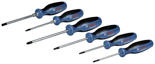 Bosch Professional Elektriker, Werkstatt Schraubendreher-Set Kreuzschlitz Phillips, Kreuzschlitz Pozidriv, T-Profil, Schlitz