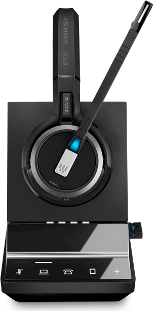 Epos IMPACT SDW 5066T EU/UK/AUS Stereo DECT-GAP Headset für Tischtelefon PC Mobiltelefon BT-Dongle Teams Taste