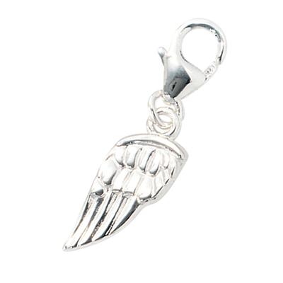Charm-Einhänger JOBO "Charm Flügel", silber (silber 925), Charms, Damen, Silber 925 (Sterlingsilber), 925 Silber