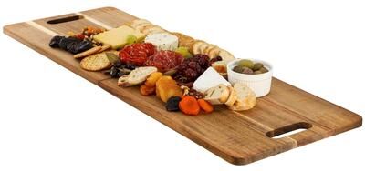 MegaChef 33 x 12 Inch Acacia Wood Folding Charcuterie Serving Board