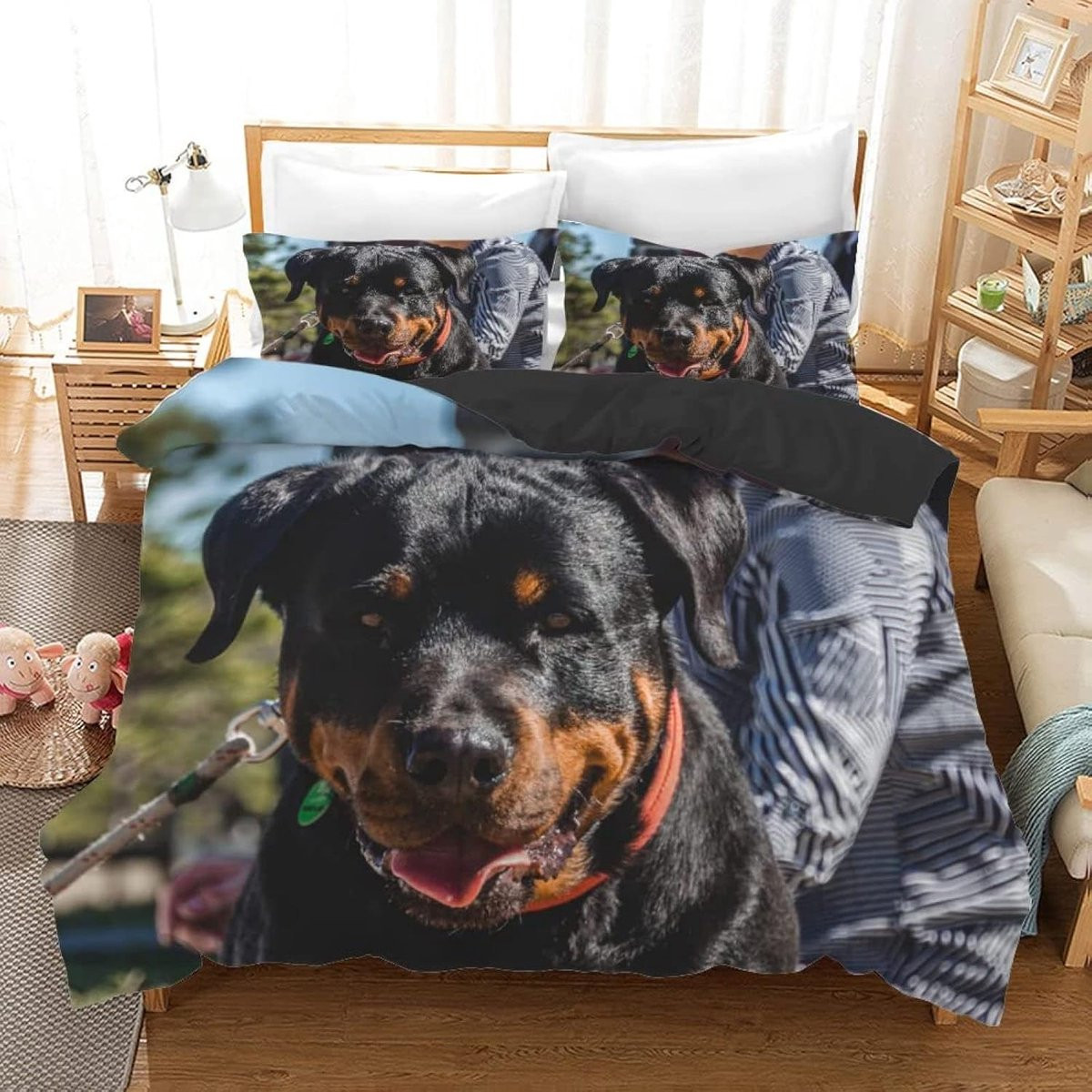 Luxe Microvezel Beddengoed Set King met Huisdierenprint voor Volwassenen