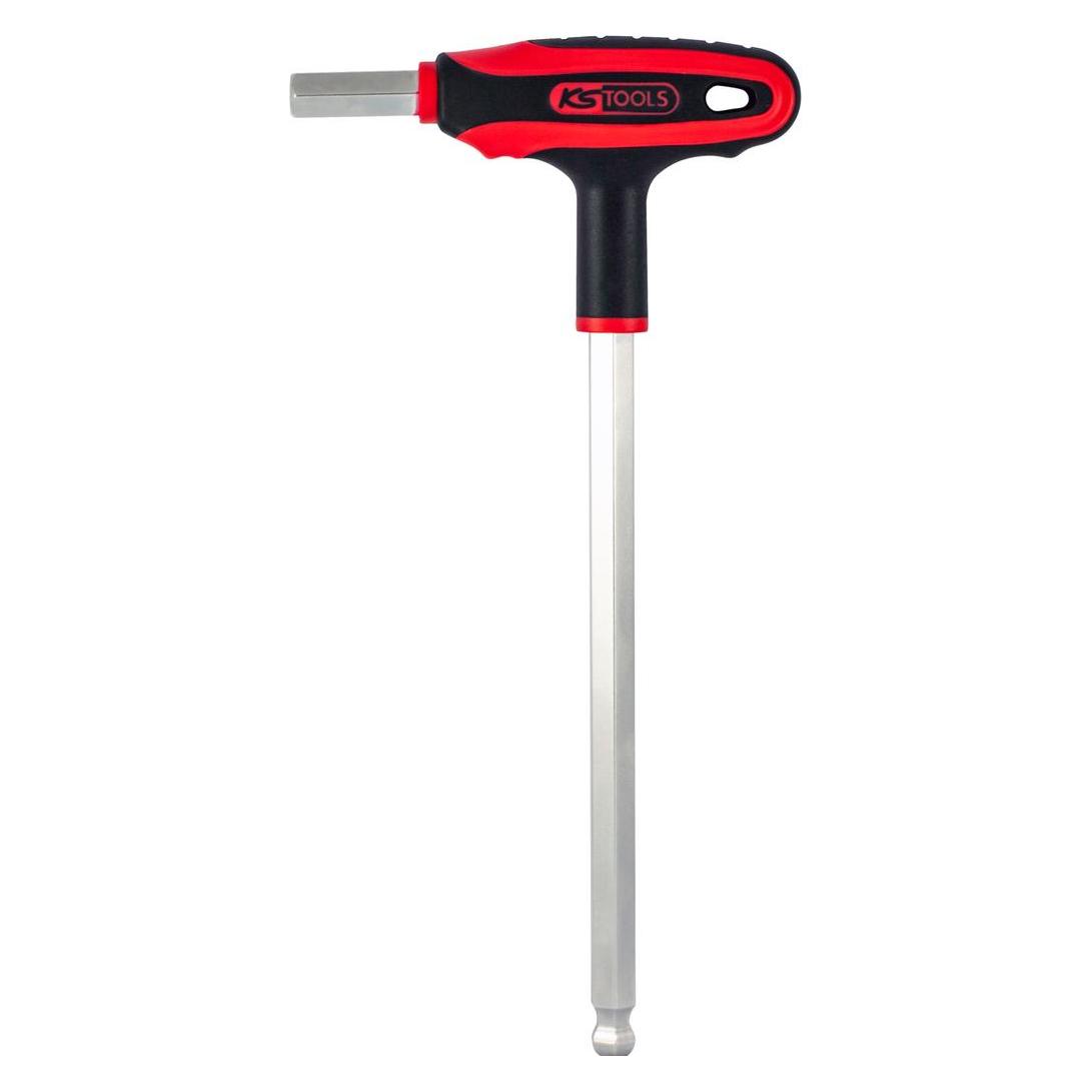 KS Tools Werkzeuge-Maschinen GmbH T-Griff-Innensechskant-Kugelkopf-Schlüssel, 12mm, auf Hänger (151.8139-E)