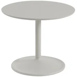 Muuto Soft Beistelltisch, Ø 48 cm, höhe 40 cm, grau linoleum / grau