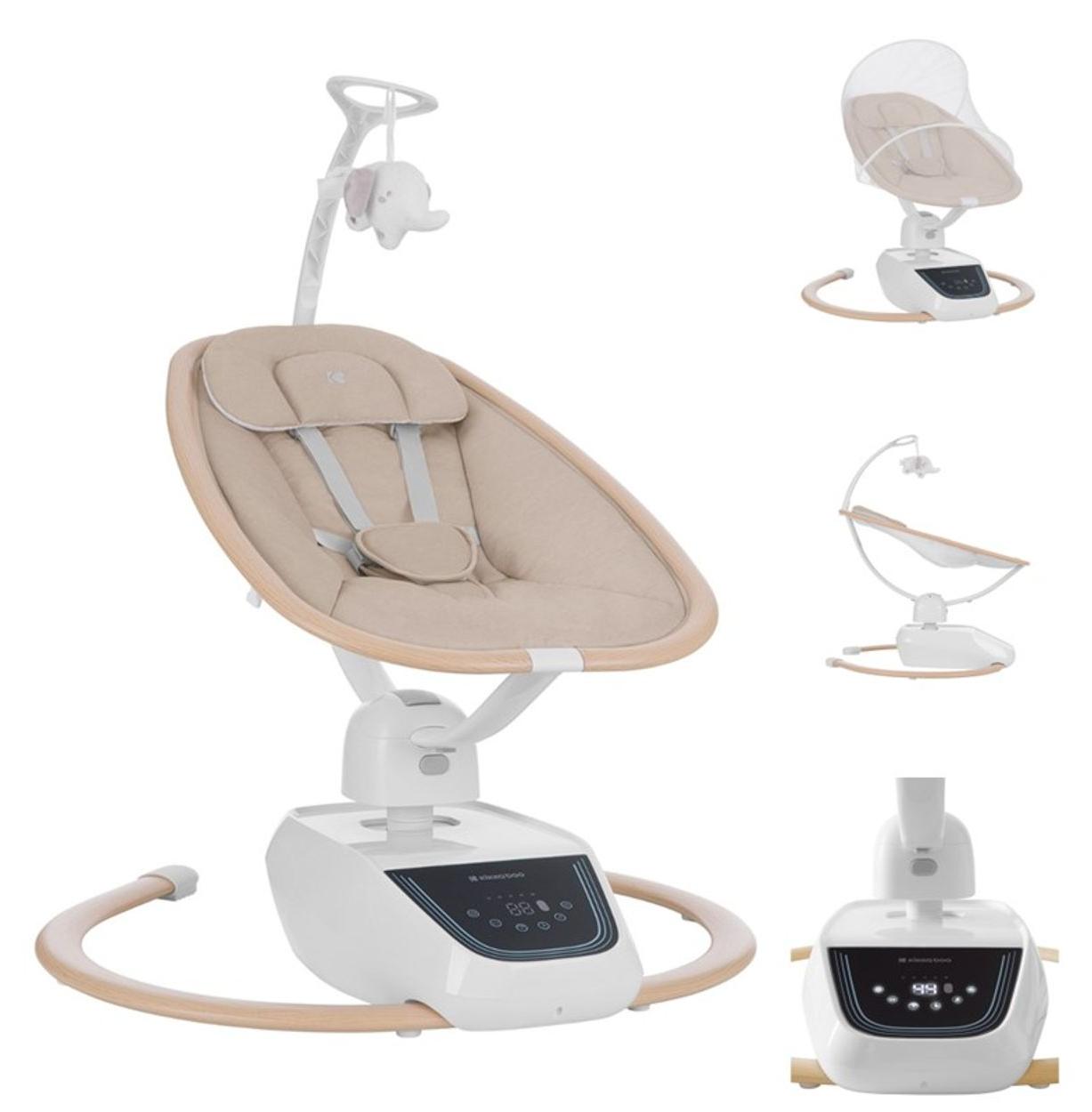 Kikkaboo Babywippe BeMoove elektrisch Moskitonetz Fernbedienung Melodien Timer