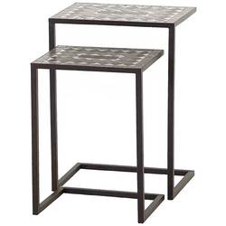 Siena Garden J04669 Como Tischset I, 2-teilig Stahl mit Mosaikoptik