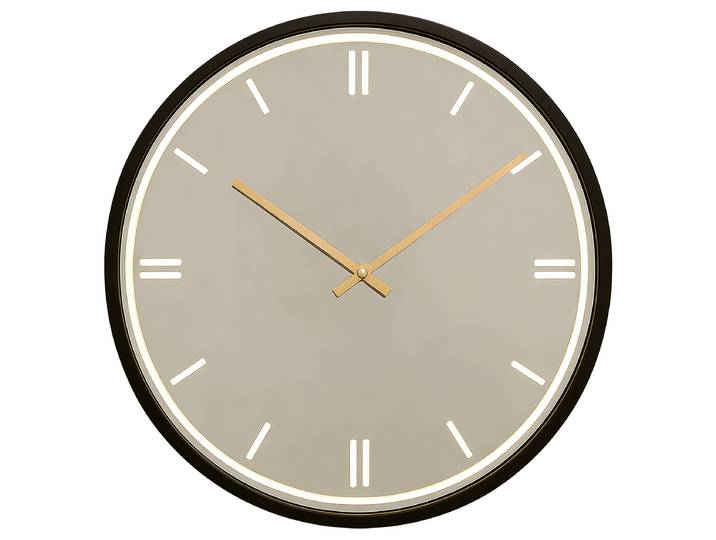 Wanduhr Alissa Typ F Spiegelglas Ø 60cm Schwarz