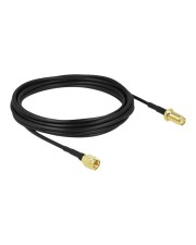 Delock Antennenkabel SMA Stecker zu Buchse LMR/CFD100 5 m low loss Antenne/TV 5 m (90441)