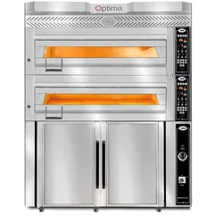 GMG - Bäckerei-& Konditorei Ofen Inkl. Haube & Gärschrank - Innenisolierung aus Steinwolle & Schamottstein | 2x 7,5 kW 400V