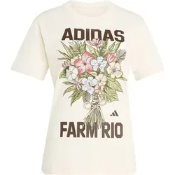 ADIDAS Damen Shirt x FARM RIO GRAFIK, Größe M in Braun Braun