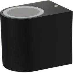 ChiliTec Außen-Wandleuchte "CTW-1" für 1x GU10, IP44, Gehäuse schwarz