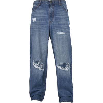 Bequeme Jeans URBAN CLASSICS "Urban Classics Herren Distressed 90‘s Jeans", Herren, Gr. 30, Normalgrößen, mid tiefblau destroyed washed, 100% Baumwolle, unifarben, Jeans