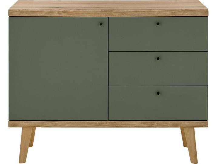 Sideboard ALVA 107 x 83 cm Salbeifarbig/braun