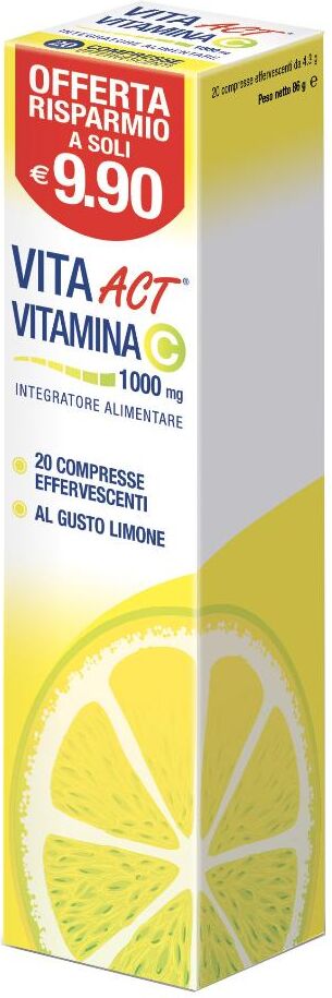 F&F Srl Vita ACT Vitamina C 1000 mg, 20 Compresse