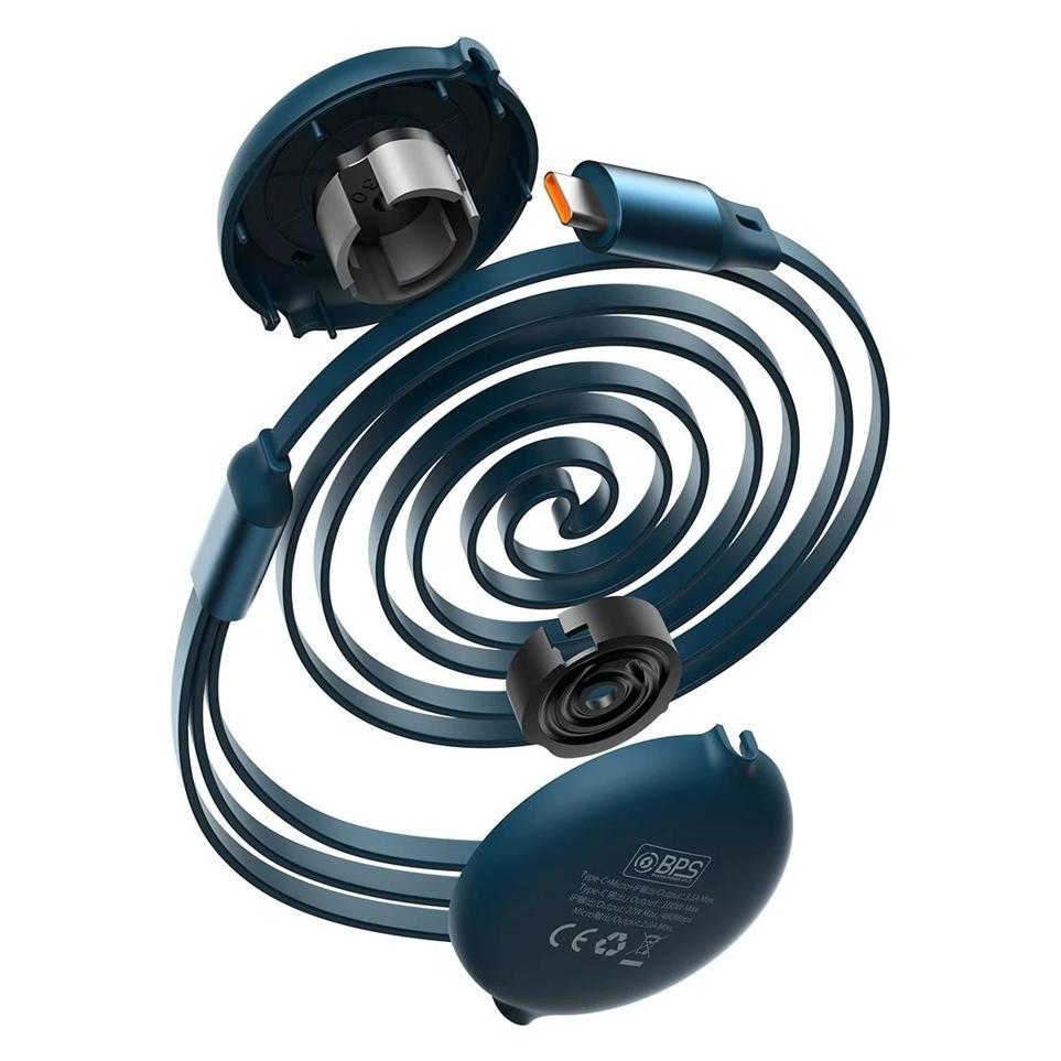 Baseus 3 in 1 Multicharger USB-Cable (1.10 m, USB 2.0, 100 W) (CAMJ010201)
