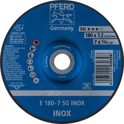 PFERD TOOLS Schruppscheibe E Leistungslinie SG INOX für Edelstahl - 62217632