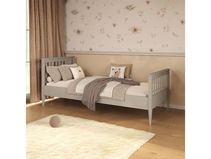 Lit 90x200 Sommier Inclus Ignas Gris