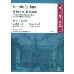 16 Sonaten Band 1 (Nr.1-4) für Violoncello und Bc, Fachbücher von Antonio Caldara