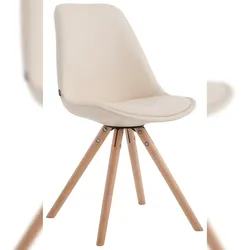 CLP Esszimmerstuhl Laval Rund Kunstleder natura/creme