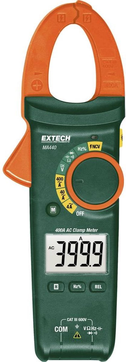 Extech MA440 Digitale Stroomtang met True RMS en NCV, 400A AC, 4000 Tellingen