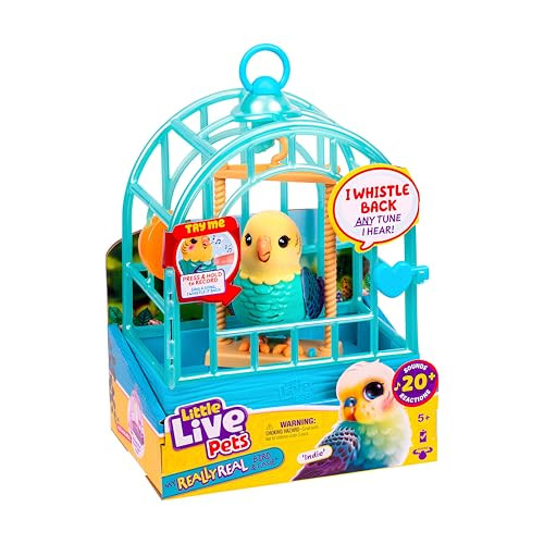 Little Live Pets My Real Talking Bird Indie met kooi, interactieve spraakherhaling en 20+ geluiden