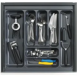 Hettich Besteckeinsätze OrgaTray 440, Besteckkasten, Grau