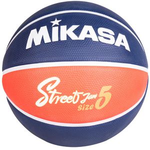 Mikasa Basketball BB502B Street Jam, outdoor, Größe 5, blau/rot/weiß, 500 Gramm, Trainingsball