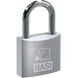 BASI 6300-5000 Vorhangschloss VHS 630 Aluminium 50mm 2 Schlüssel