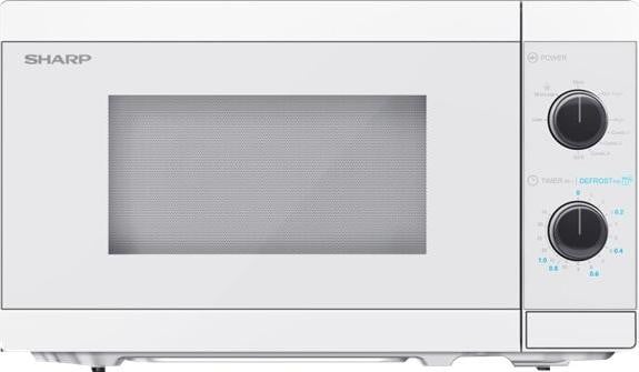 Sharp MG01EC Magnetron met grillfunctie, 800W, 1000W, 5 vermogensniveaus, Kristalwit