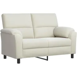 vidaXL, Sofa + Bettsofa, Sofa-Set 2 pcs Creme Samt (2-Sitzer, 3-Sitzer)