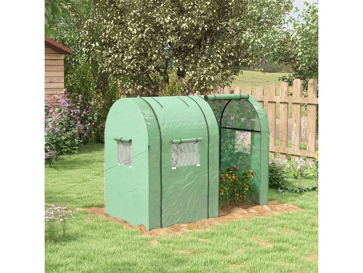 Outsunny Serre Jardin PE Vert 1,8m² 1,85x0,9x1,5m
