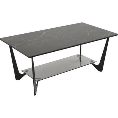 Couchtisch PAROLI, schwarz (schwarz, schwarz, schwarz marmorisiert), B:110cm H:42cm T:60cm, Tische, Couchtisch