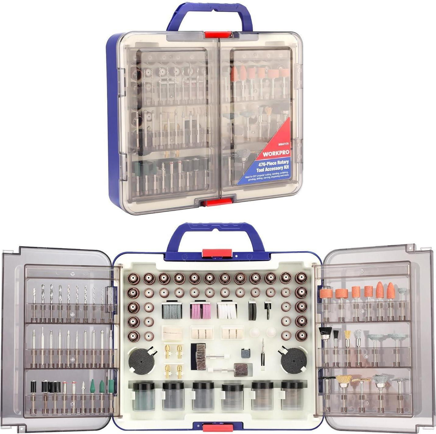 WORKPRO 476-delige accessoirensset voor multifunctionele en roterende gereedschappen