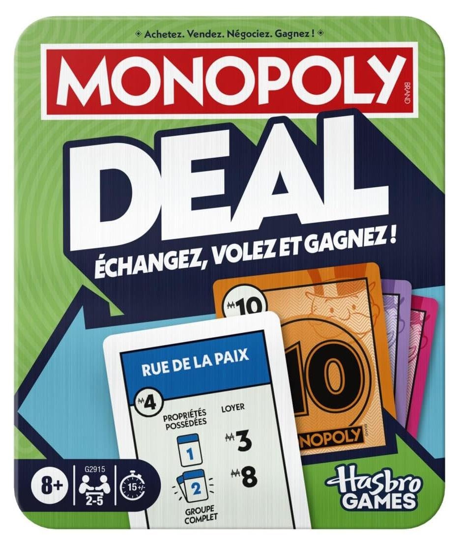 Hasbro Monopoly Deal kaartspel voor kinderen vanaf 8 jaar