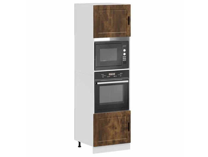 ELORAN Meuble de cuisine buffet haut - Armoires de four Porto - 2 pcs - chêne fumé - bois d'ingénierie - 60x57x207 cm 73834