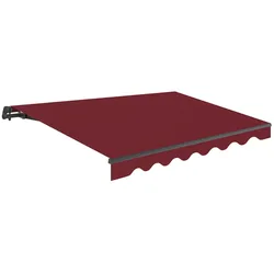 Wasabi - Außenrollo 2,5x2 Granat Polyester – Anthrazit Aluminiumstruktur – Neigungsverstellbar