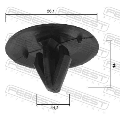 FEBEST Clip, Zier-/Schutzleiste 88570-186 für HYUNDAI