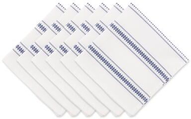 DII French Blue Zig Dobby Stripe Napkin (Set of 6)