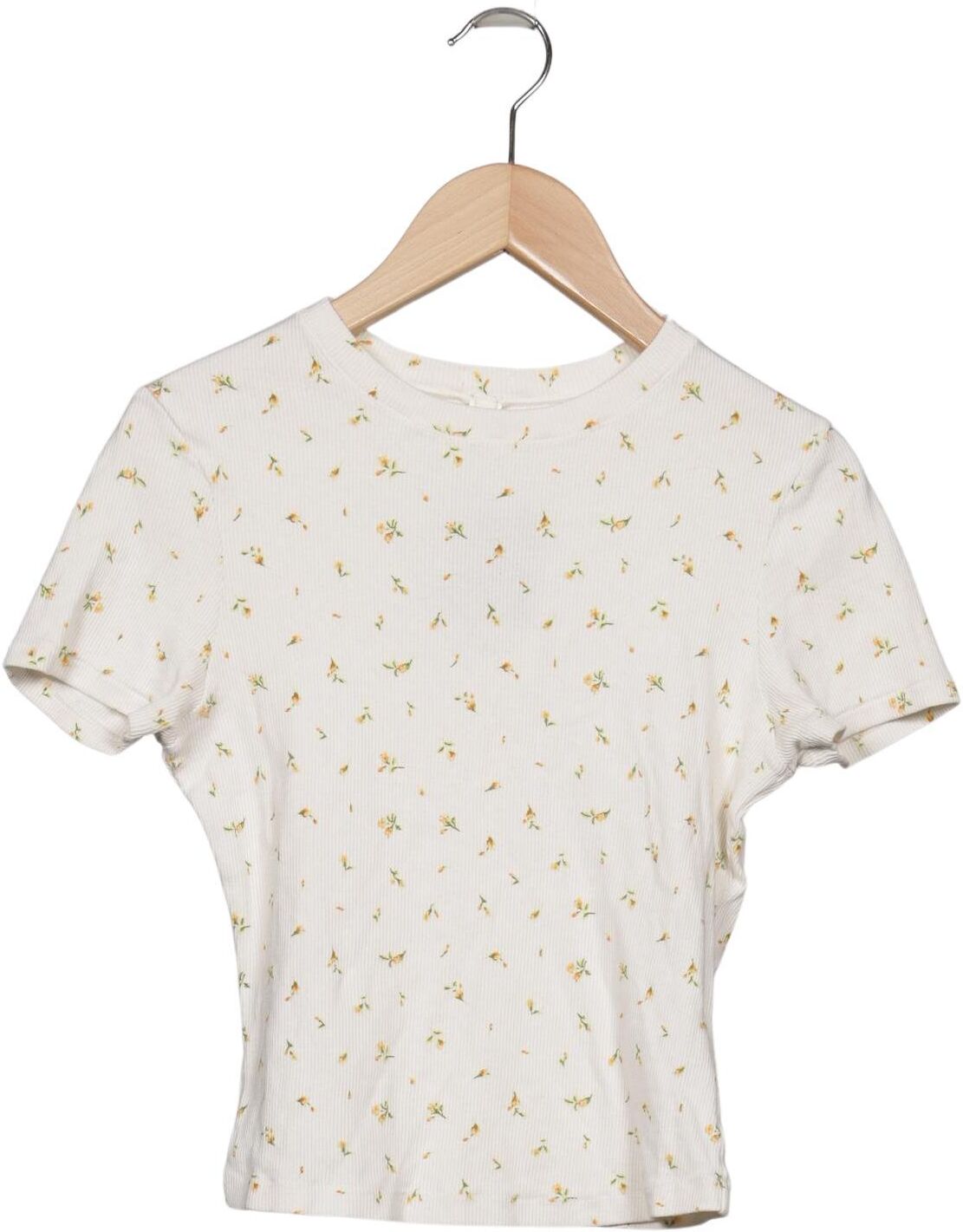 Skims Damen T-Shirt, Cremeweiß, Gr. M, Baumwolle / Elasthan - Second Hand