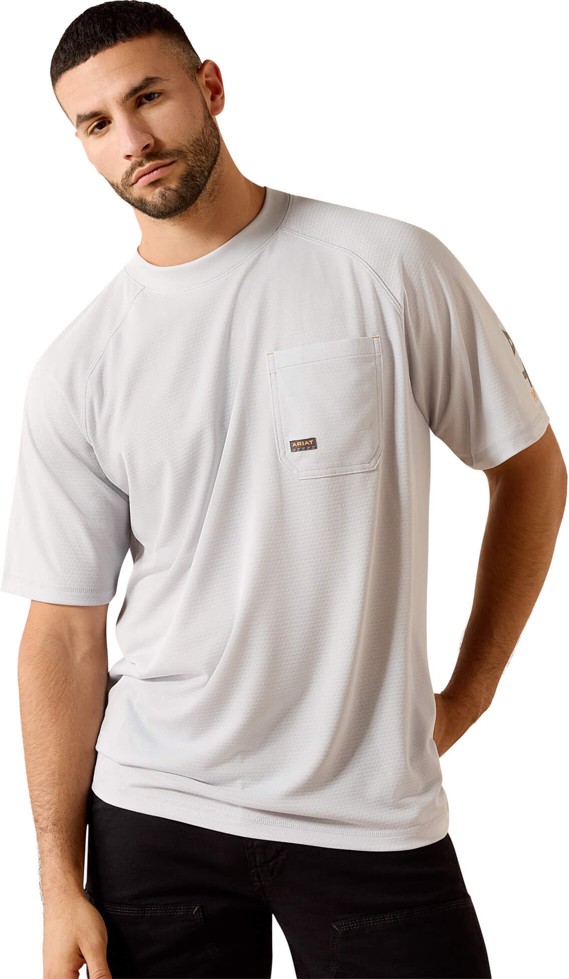 Men's Rebar Heat Fighter T-Shirt in Micro Chip, Size: XL-T by Ariat