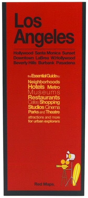 Los Angeles, CA : Hollywood Santa Monica Sunset : Downtown La Brea W. Hollywood : Beverly Hills Burbank Pasadena   Red Maps